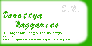 dorottya magyarics business card